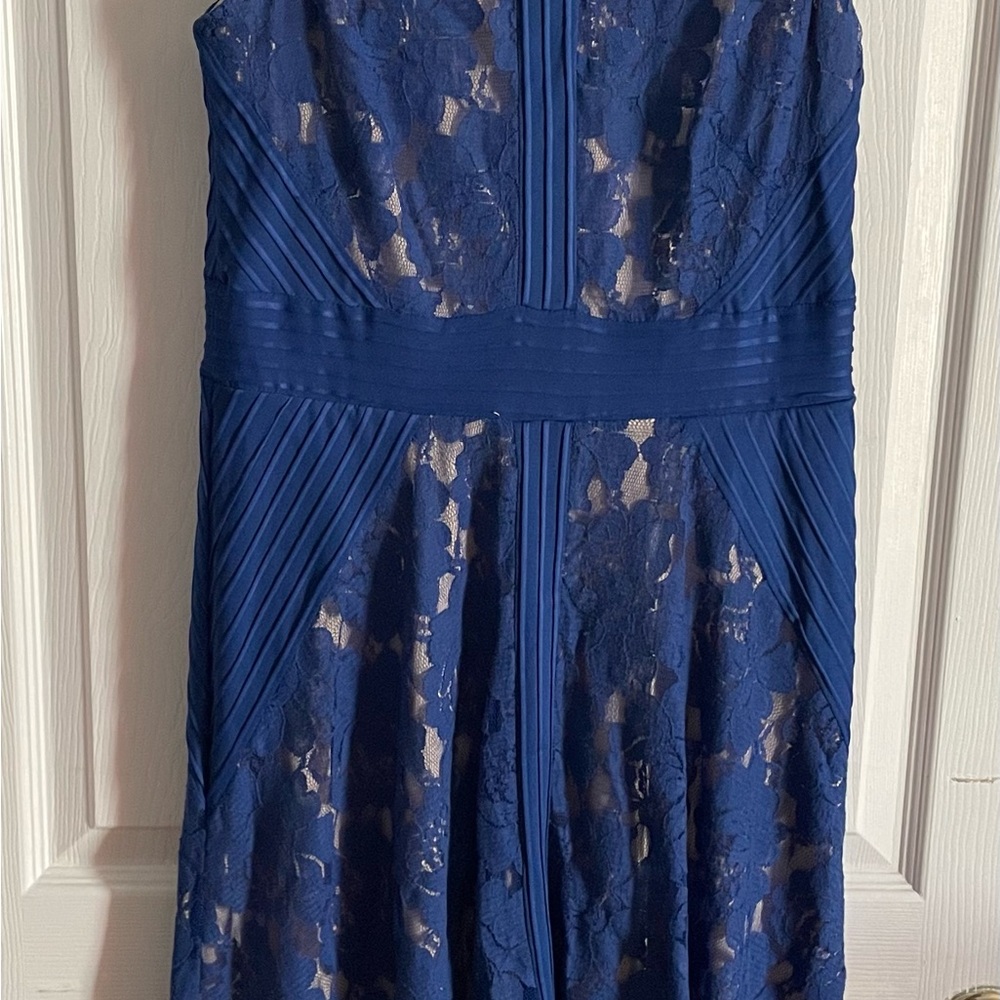 Danny & Nicole Blue Lace Dress Cocktail